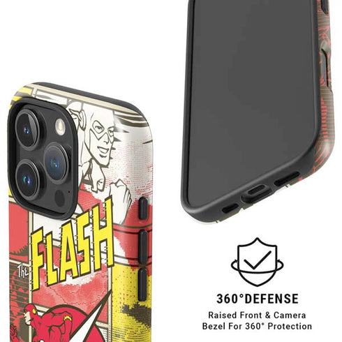 DC Comics Flash Block Pattern iPhone 16 Pro Magsafe Impact Case